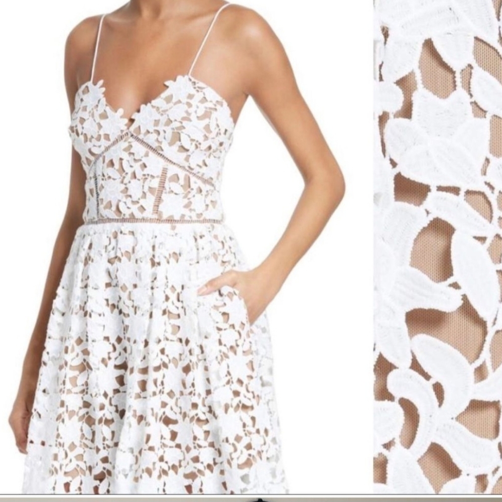SELF PORTRAIT White Lace Azalea Dress - Picture 5 of 6